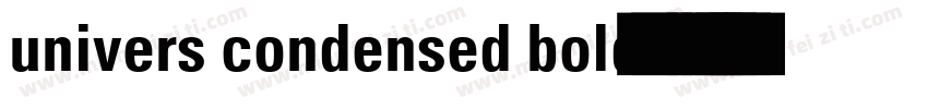 univers condensed bold字体字体转换